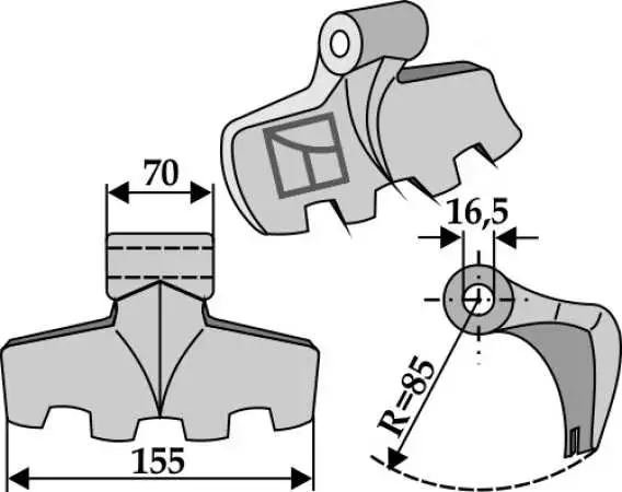 Hammerschlegel 155x70mm